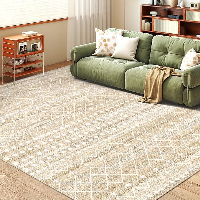 Miukiki 5x7 Area Rug for Living Room Moroccan Washable Rugs Non Slip Indoor by Miukiki
