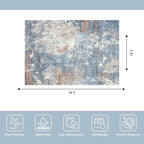 3x5 Washable Kitchen Rug – Non-Slip Rubber Backed Small Area Rug - Image 2