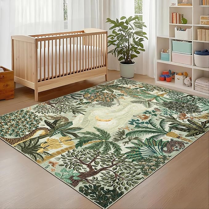 GarveeHome 5x7 Jungle Area Rug Washable Rugs - Image 7