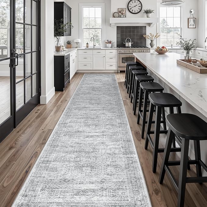 Soalmost Runner Rug 2'6" x 14' Washable Non-Slip Runner Rugs by Soalmost