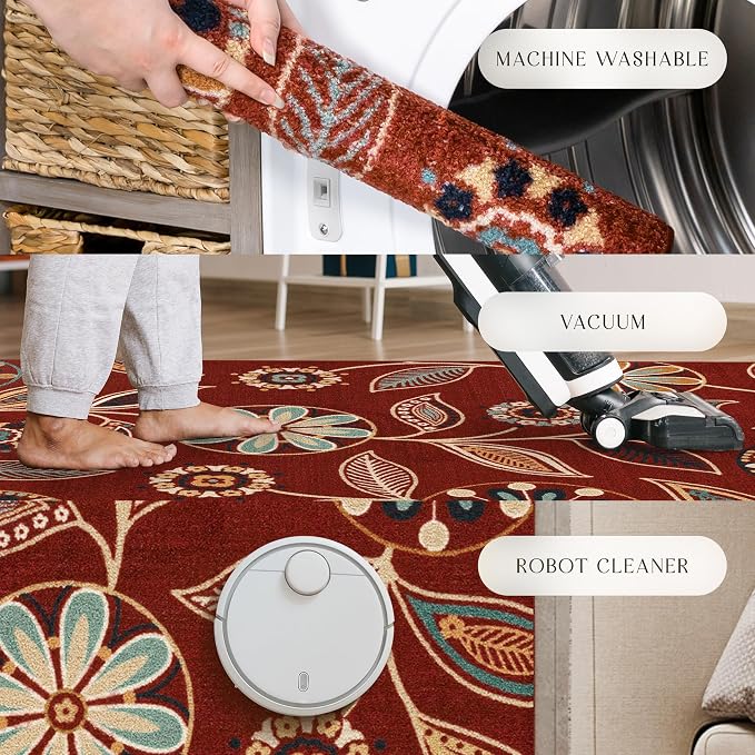 Maples Rugs Reggie Floral Runner Rug - Image 9