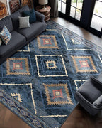 BESTSWEETIE Area Rug 8x10 Rug Machine Washable Non-Slip Low Pile Print Pattern by BESTSWEETIE