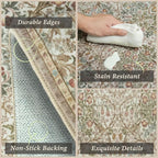 JTJ Washable Kitchen Rug Set of 3, Non-Slip Low Pile Mats in Calming Neutral - Image 3