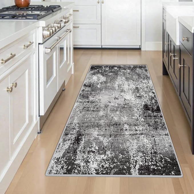 4x6 Washable Non-Slip Area Rug – Modern Abstract Neutral Small Carpet - Image 5