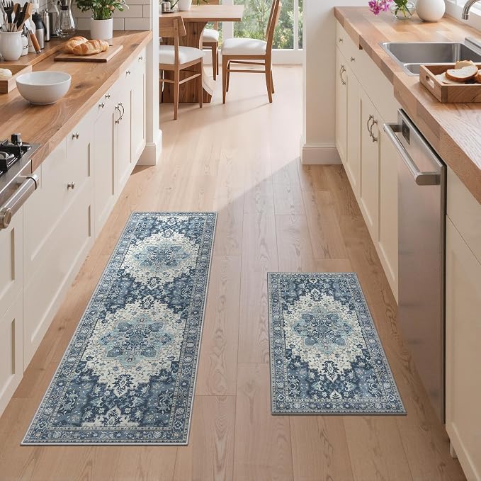 GENIMO Kitchen Rugs Non Slip Washable, Cushioned Standing Mat, Kitchen Runner - Image 3