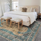 CHAMPLANT Area Rug 6'x9' Washable Vintage Traditional Floor Cover Thin Retro - Image 2