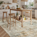 Soalmost Abstract Rug 8x10 Large Living Room Rugs Neutral Modern Washable Area - Image 3