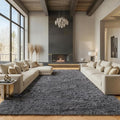 ONASAR Grey Area Rugs 9x12 Living Room, Soft Plush Thick Shaggy Big Floor Carpet by ONASAR