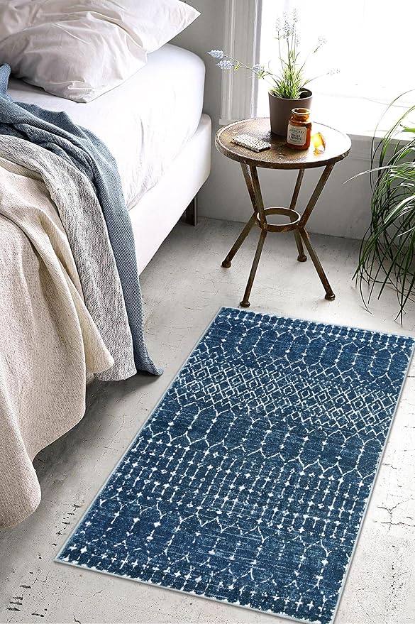 Lahome Moroccan Indoor Rugs for Entryway 2x3 Area Rug Non-Slip Backing Washable - Image 7