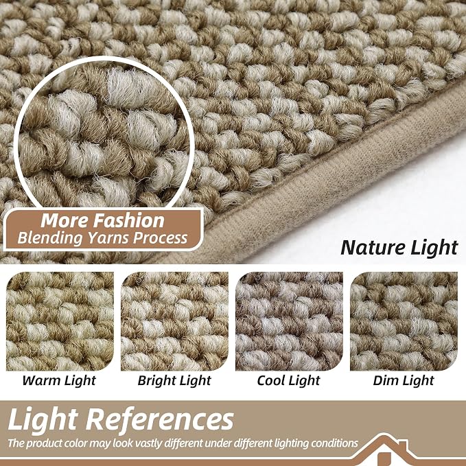 BEQHAUSE Dirt Trapper Door Mat 32" x 48" Half Circle Non-Slip Washable Doormats - Image 8