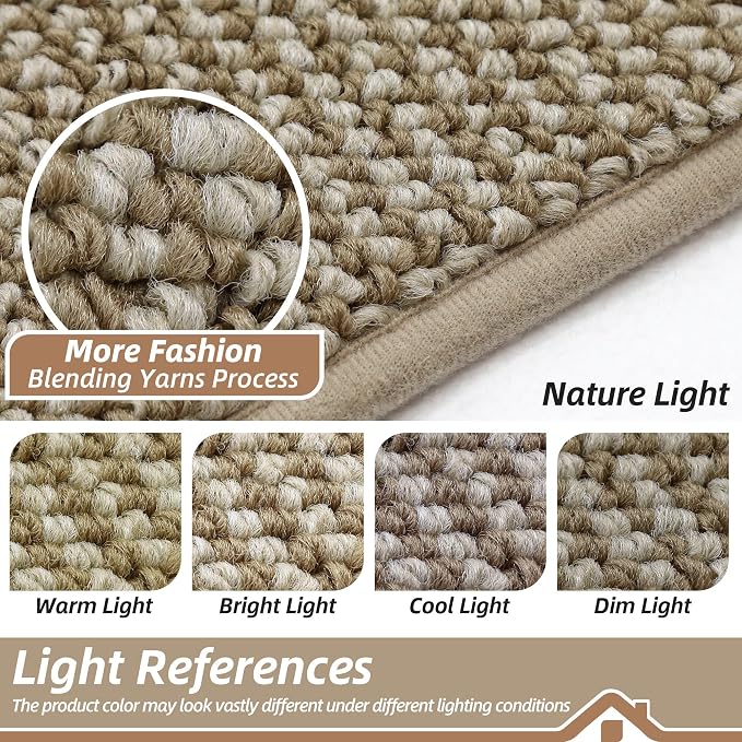 BEQHAUSE Dirt Trapper Door Mat 17" x 30" Half Circle Non-Slip Washable Doormats - Image 8