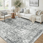 CAPALOCA Machine Washable Rugs Nursery Rug Sq6ft Cute Girl Non Slip Low Pile - Image 2