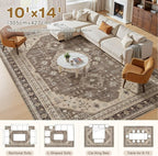 10x14 Washable Area Rug, Large Rugs - Image 5
