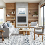 Miukiki 8x10 Area Rug for Living Room Moroccan Washable Rugs Non Slip Indoor - Image 7