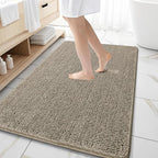 OLANLY Large Bathroom Rugs 59x35, Extra Soft Absorbent Chenille Bath Rugs by OLANLY