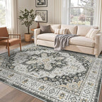 Madane 5x7 Area Rugs for Living Room, Stain Resistant Washable Rug, Non-Slip by Madane