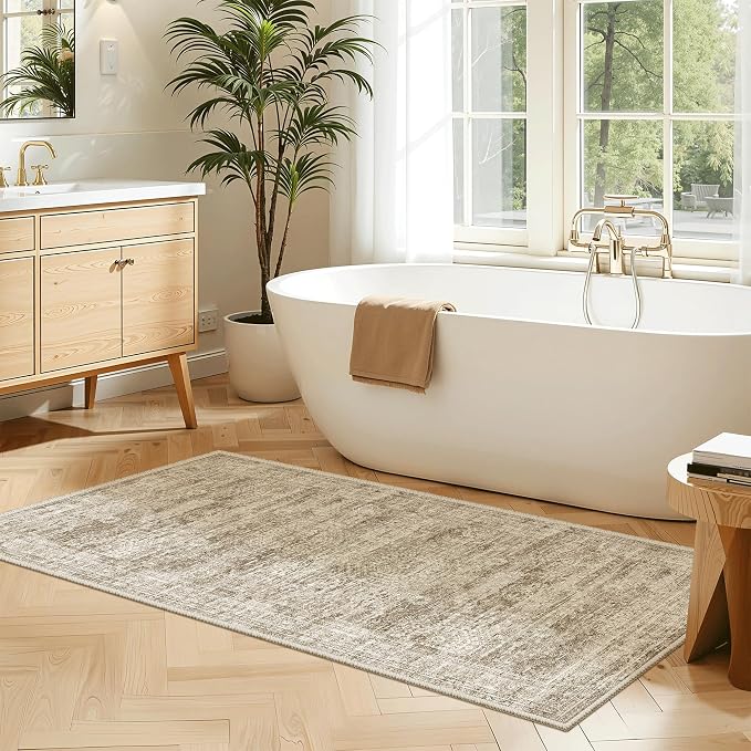Soalmost 2x4 Washable Rugs for Kitchen, Powder Room Small Area Rug Non-Slip - Image 4