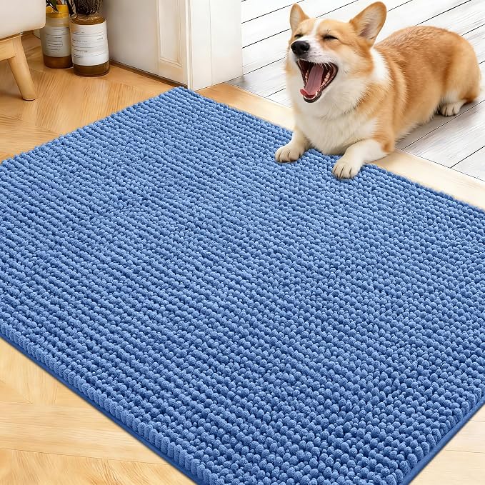 OLANLY Dog Door Mat for Muddy Paws 40x32, Ultra Absorbent Chenille Mud Doormat by OLANLY
