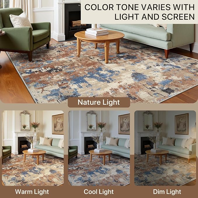 BEIMO Area Rugs 5x7 for Living Room Bedroom, Modern Abstract Machine Washable - Image 9