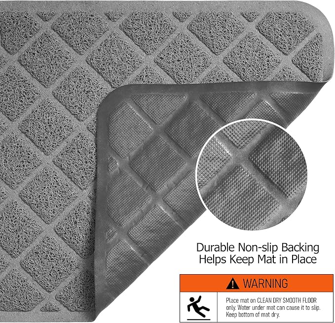 Conlun Cat Litter Mat Litter Trapping Mat, Less Waste Cat Litter Box Mat - Image 5