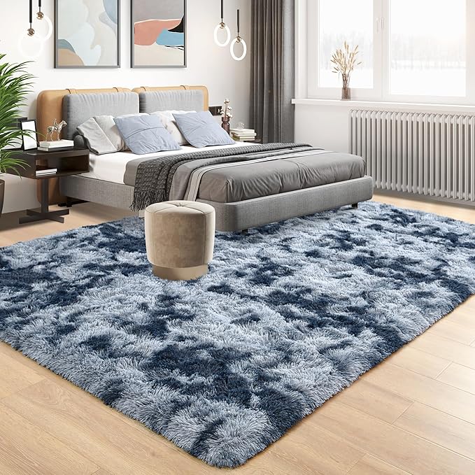 Tepook Soft Fluffy Rugs for Bedroom, 4x6 Area Rug for Living Room, Modern - Image 2
