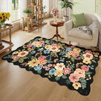 DUKINO 3x5 Area Rug, Floral Non-Slip Indoor Washable Rug - Image 3