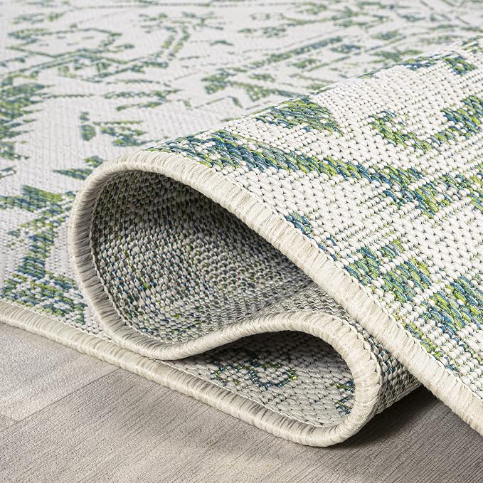 JONATHAN Y Boho Medallion Indoor Outdoor Area Rug 3X5 Green/Cream, Estrella - Image 6