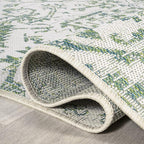 JONATHAN Y Boho Medallion Indoor Outdoor Area Rug 3X5 Green/Cream, Estrella - Image 6
