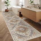 Madane Hallway Runner Rug 2'6''x12', Non Slip Vintage 12ft Runners - Image 4