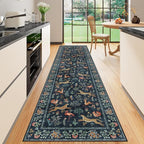 DUKINO Washable 2.6x10 Runner Rug, Non Slip Animal Print Runner Rug by DUKINO