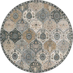 Lahome Moroccan Washable Round Rug 5ft, Soft Vintage Circle Rug - Image 3