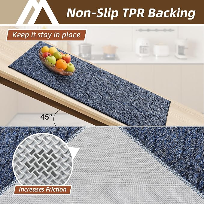 COSY HOMEER Kitchen Rugs Sets 2PCS, Non-Slip Washable Kitchen Mats - Image 3