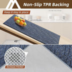 COSY HOMEER Kitchen Rugs Sets 2PCS, Non-Slip Washable Kitchen Mats - Image 3