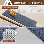 COSY HOMEER Kitchen Rugs Sets 2PCS, Non-Slip Washable Kitchen Mats - Image 3