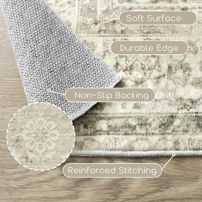 BILEEHOME Neutral Area Rugs 8x10 - Image 3