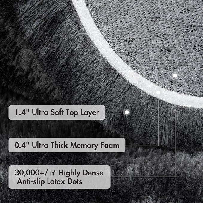 9x12 Ft Extra Large Shag Rugs for Living Room, Tie Dyed Ultra Soft Fluffy Furry - Image 8
