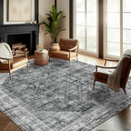 CHAMPLANT Washable Area Rug 10'x14' Boho Design Non-Shedding Easy Care Ideal - Image 2