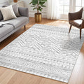 Miukiki 4x6 Area Rug for Living Room Moroccan Washable Rugs Non Slip Indoor by Miukiki