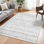 Miukiki 4x6 Area Rug for Living Room Moroccan Washable Rugs Non Slip Indoor by Miukiki