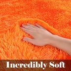 ONASAR Orange Rugs for Living Room Bedroom, 5x8 Fluffy Bedside Area Rug - Image 2