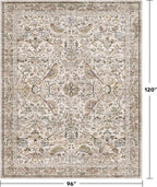 Vintage Moss Green 8x10 Washable Area Rugs - Image 2