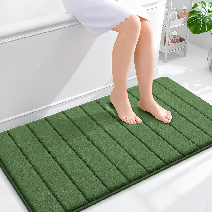 OLANLY Memory Foam Bath Mat 44x24, Super Soft Absorbent Bathroom Rugs, Quick Dry by OLANLY