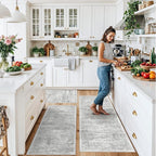 Washable Non-Slip 3 Piece Kitchen Rugs Set – Modern Boho Low-Pile Area Rugs and - Image 3