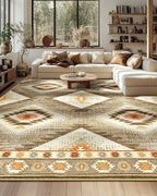 BESTSWEETIE Area Rug 10x12Rug Machine Washable Non-Slip Low Pile Print Pattern - Image 2