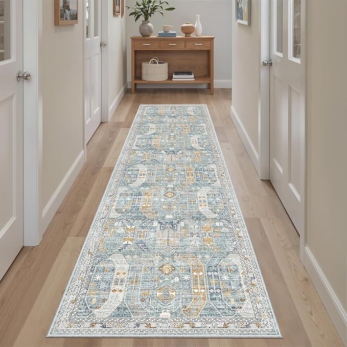 Madane Runner Rug 2x8, Washable Hallway Runner Rugs, Non-Slip Low-Pile Soft by Madane