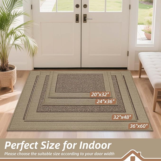 BEQHAUSE Indoor Door Mat 32" x 48", Dirt Trapper Door Mats Non-Slip Entryway - Image 2