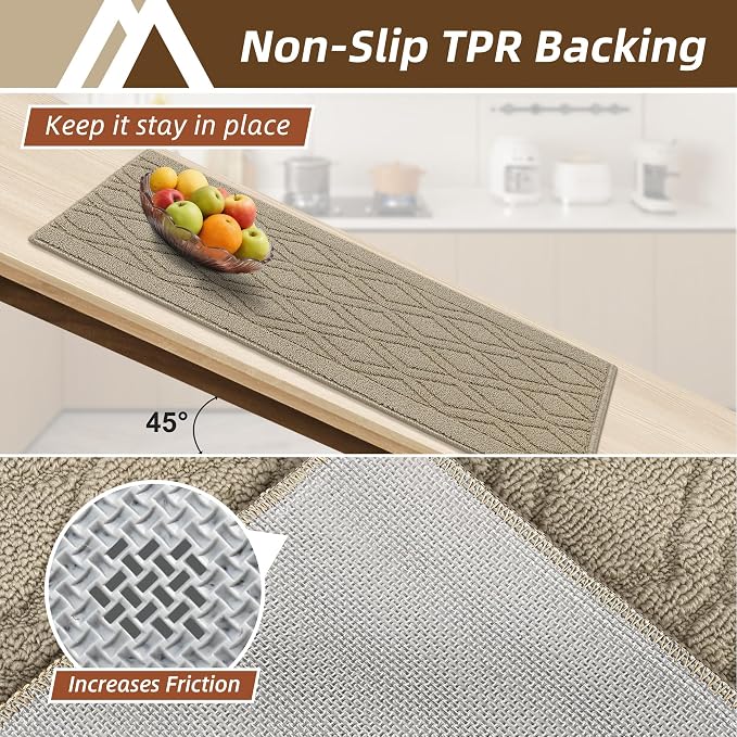COSY HOMEER Kitchen Rugs 24"x35" Non-Slip Washable Kitchen Mats - Image 4