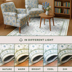 Blue and Green 4x6 Rugs for Small Living Room - Image 9