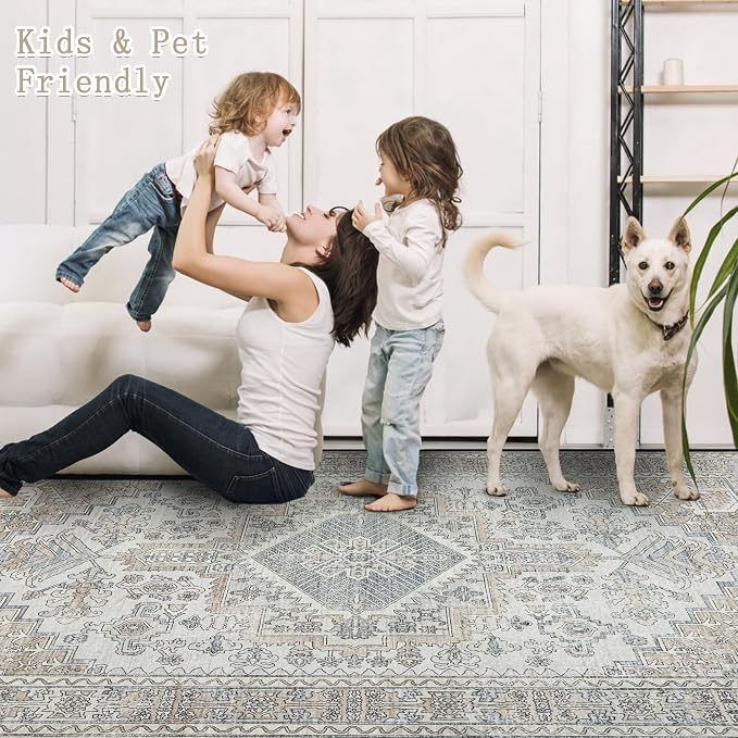Machine Washable Rugs 5x7 Area Rugs - Image 4
