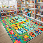 Maxsoft Kids Rug for Playroom, Educational 5x7 Play Mat for Classroom, Washable - Image 2